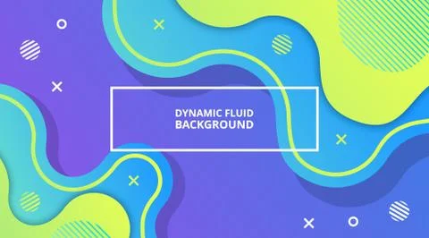Dynamic Fluid Gradient Background Liquid Shape Composition Illustrazione stock