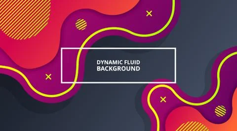 Dynamic Fluid Gradient Background Liquid Shape Composition Stock Illustration