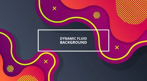 Dynamic Fluid Gradient Background Liquid Shape Composition Stock Illustration