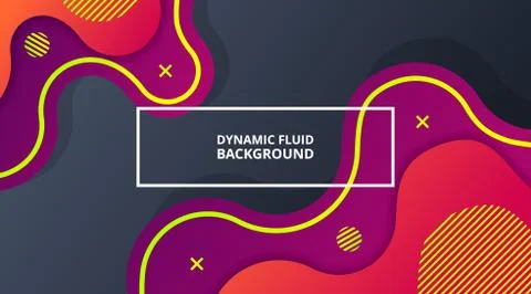 Dynamic Fluid Gradient Background Liquid Shape Composition Stock-Illustration
