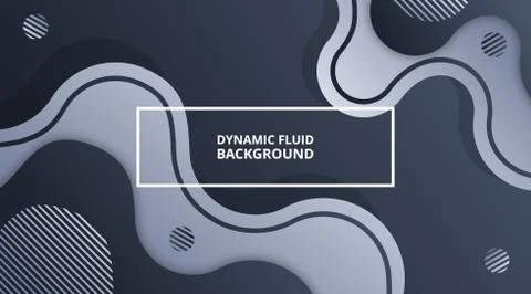 Dynamic Fluid Gradient Background Liquid Shape Composition Stock-Illustration