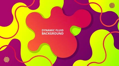 Dynamic Fluid Gradient Background Liquid Shape Composition Stock Illustration