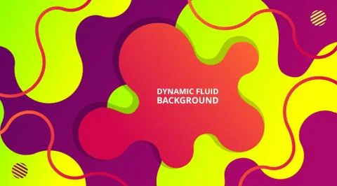 Dynamic Fluid Gradient Background Liquid Shape Composition 스톡 일러스트