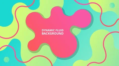 Dynamic Fluid Gradient Background Liquid Shape Composition Illustrazione stock