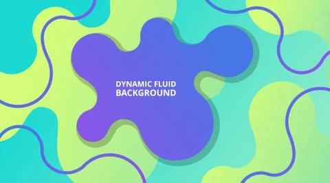 Dynamic Fluid Gradient Background Liquid Shape Composition Stock Illustration