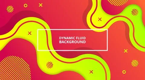 Dynamic Fluid Gradient Background Liquid Shape Composition Stock Illustration