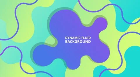 Dynamic Fluid Gradient Background Liquid Shape Composition Stock-Illustration