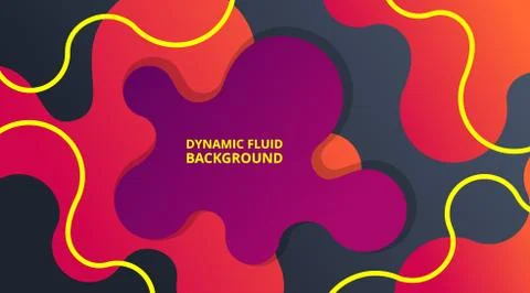Dynamic Fluid Gradient Background Liquid Shape Composition Stock Illustration