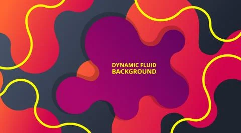 Dynamic Fluid Gradient Background Liquid Shape Composition Illustrazione stock