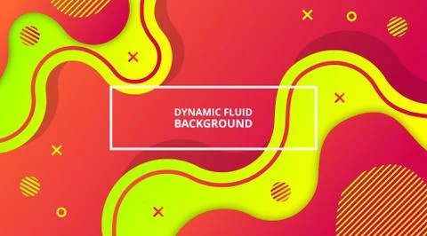 Dynamic Fluid Gradient Background Liquid Shape Composition Stock Illustration