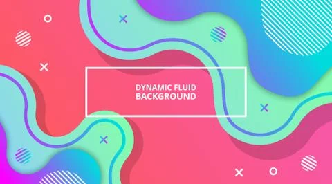 Dynamic Fluid Gradient Background Liquid Shape Composition 스톡 일러스트