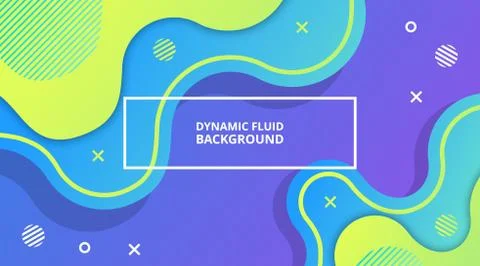 Dynamic Fluid Gradient Background Liquid Shape Composition Stock Illustration