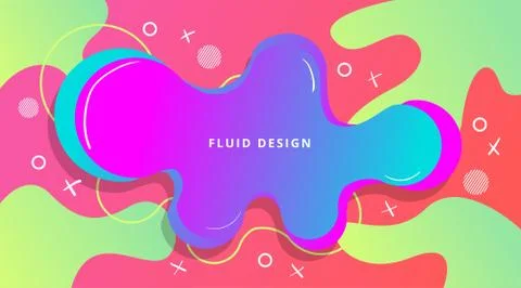 Dynamic Fluid Gradient Background Liquid Shape Composition, for business corp Stock Illustration