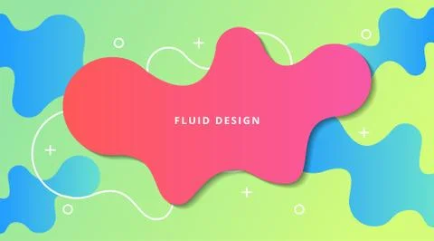 Dynamic Fluid Gradient Background Liquid Shape Composition, for business corp Stock Illustration