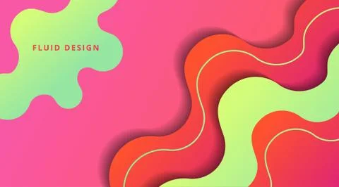 Dynamic Fluid Gradient Background Liquid Shape Composition, for business corp Stock Illustration