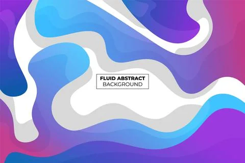 Dynamic Fluid Shape Gradient Abstract Background Blue, Pink and Purple with S Stock Illustration