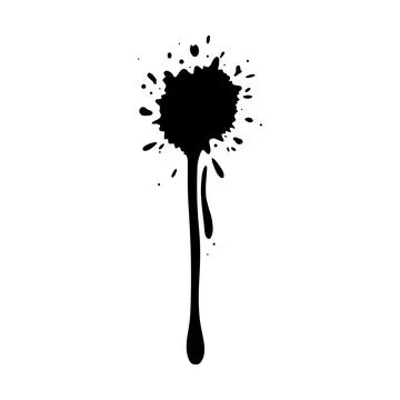 Dynamic fluid shape. Grunge stain isolated in white background. Vector Ilustración de archivo