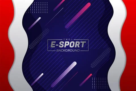Dynamic Fluid Shape Modern Gaming E-Sports Concept Background Red and White Stock Illustration