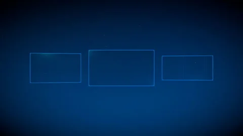 Dynamic fly-through inside a spatial computing UI, 4K Stock Footage 338433080