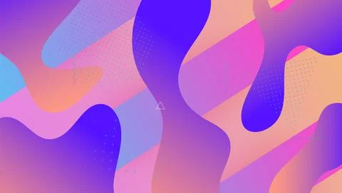 Dynamic Flyer. Minimal Texture. Fluid Cover. Art Abstract Shape. 스톡 일러스트