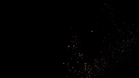 Dynamic flying swarm of glowing lights - light particle background (4K) Stock-Footage 124602528