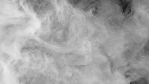 Dynamic fog on a dark background. Realistic atmospheric White smoke slowly rises Stock Footage 149428031