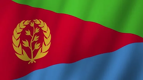 Dynamic Footage of the Eritrea Flag in the Wind Stock Footage 277226095