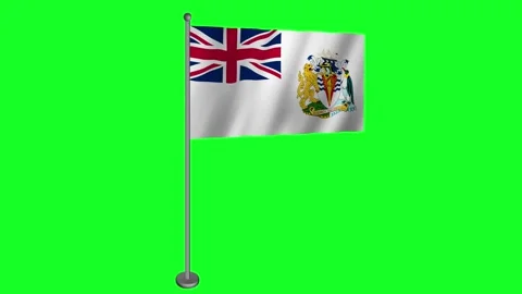 Dynamic Footage Showcasing the Flag of the British Antarctic Territory in Mo 스톡 동영상 274084702