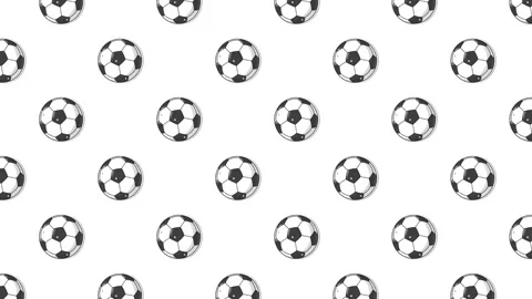 Dynamic football pattern animation featuring a grid of soccer balls Stock Footage 325721643