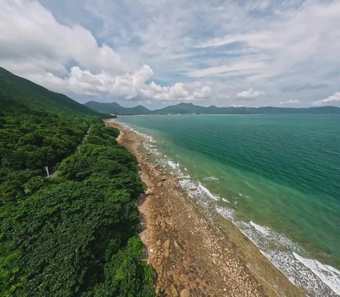 Dynamic FPV Drone Flight Over Con Dao, Vietnam Stock Footage 323337051