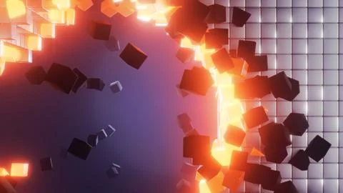 Dynamic Fractal Explosion A Captivating Display of Unleashing Visions of Light Stock-Illustration