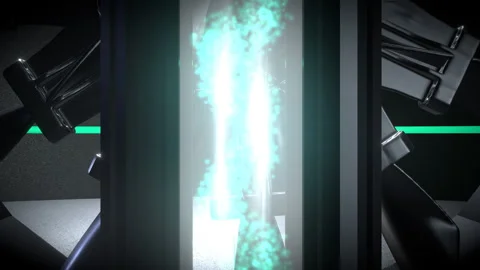 Dynamic front orbit around a Eco-friendly decarbonization turbine featuring, 4K Stock Footage 337791039