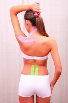 Dynamic functional bandage with taping Stock Photos
