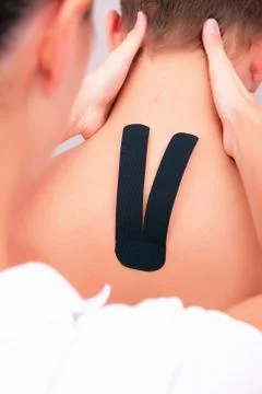 Dynamic functional bandage with taping Stock Photos