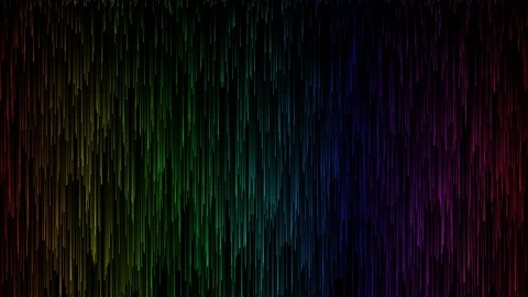 Dynamic futuristic background with abstract digital rainbow rain of neon lines Vídeos de archivo 334313387