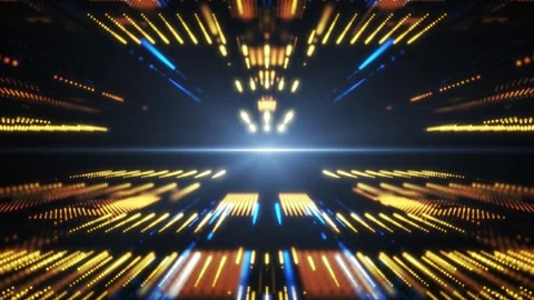Dynamic futuristic tunnel of glowing Stock Footage 328449123