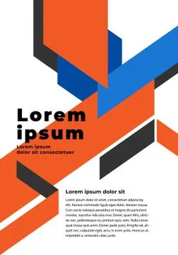 Dynamic geometric abstract background with copy space Stock Illustration