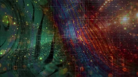Dynamic Geometric Abstract Motion Vídeo Stock 325880294