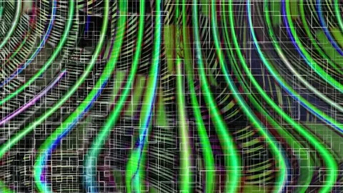 Dynamic Geometric Abstract Motion Vídeo Stock 325920632