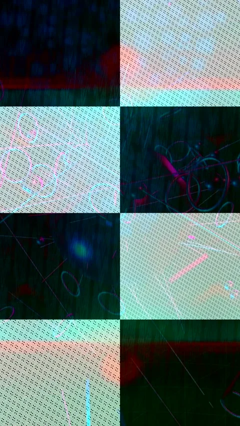 Dynamic Geometric Abstract Motion Video stock 340675335