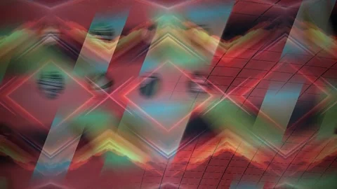 Dynamic Geometric Abstract Motion Vídeos de archivo 340930961