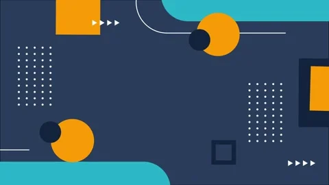 Dynamic geometric animation bold colors and shapes in a looping pattern motion Stock Footage 311036830