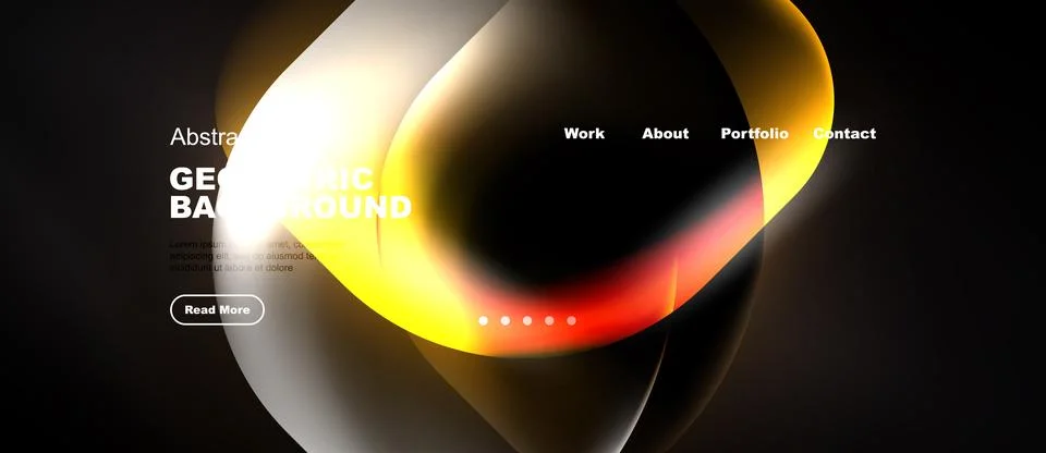 Dynamic geometric background design. Bright colors blend, creating modern Stock Illustration