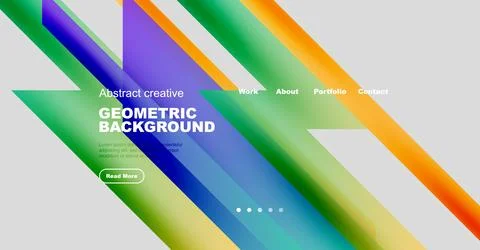 Dynamic geometric background features vibrant diagonal lines. Text elements Stock Illustration