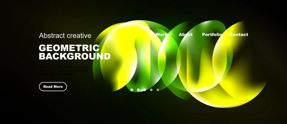 Dynamic geometric background. Vibrant yellow, green hues create modern visual Stock-Illustration