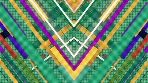 Dynamic geometric composition with colorful lines and rectangles. Stock Footage 232805888