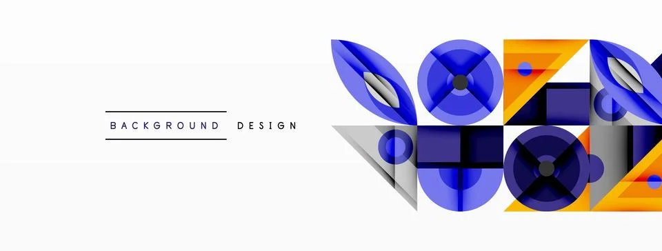 Dynamic geometric composition with sharp angles, circular forms, and gradient 스톡 일러스트