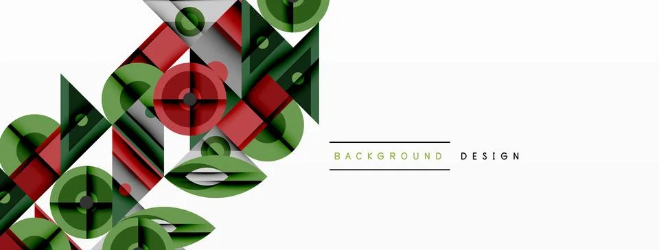 Dynamic geometric composition with sharp angles, circular forms, and gradient イラスト素材