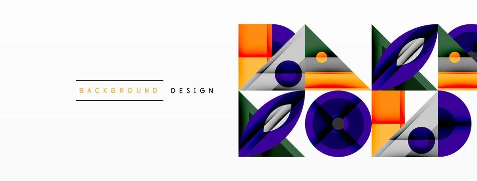 Dynamic geometric composition with sharp angles, circular forms, and gradient イラスト素材