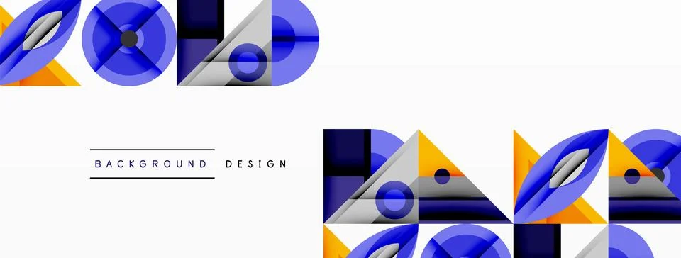 Dynamic geometric composition with sharp angles, circular forms, and gradient イラスト素材
